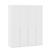 Шкаф для одежды Порто 580 с 4 глухими дверями (Белый Жемчуг, Белый софт)